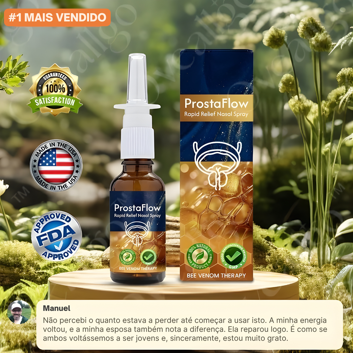 ProstaFlow PRO - Pulverizador Nasal de Alívio Rápido para a Próstata