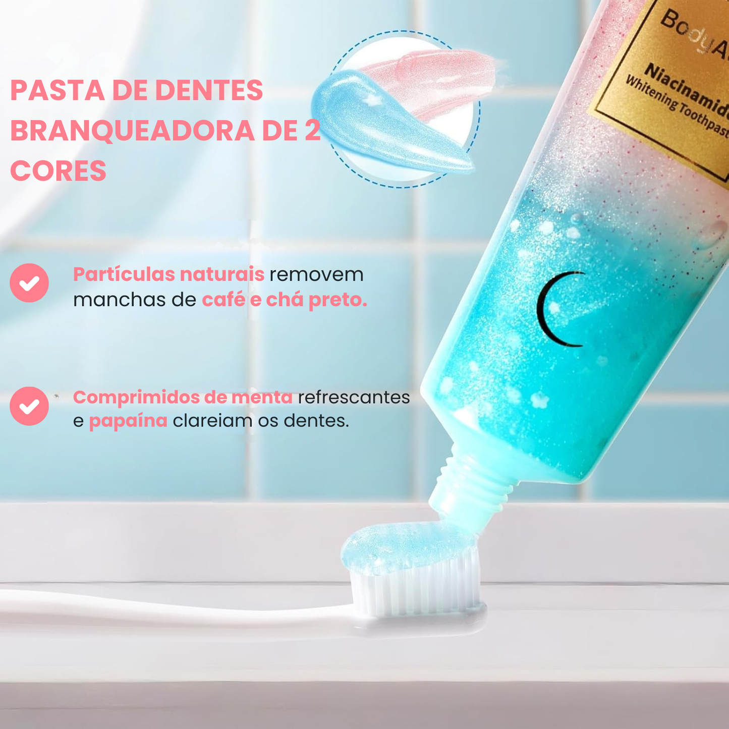 BodyAccel Pasta Branqueadora Natural – Fórmula Suave com Niacinamida